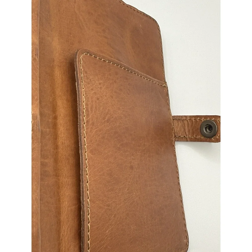Kelly Moore Brown Genuine Leather Travel Wallet Organizer Passport Holder Clutch